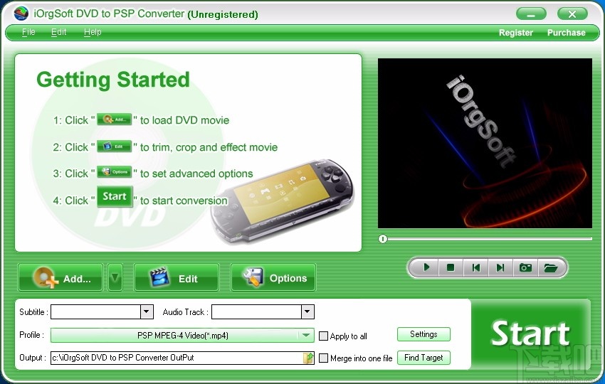 iOrgSoft DVD to PSP Converter(DVD转PSP转换器)