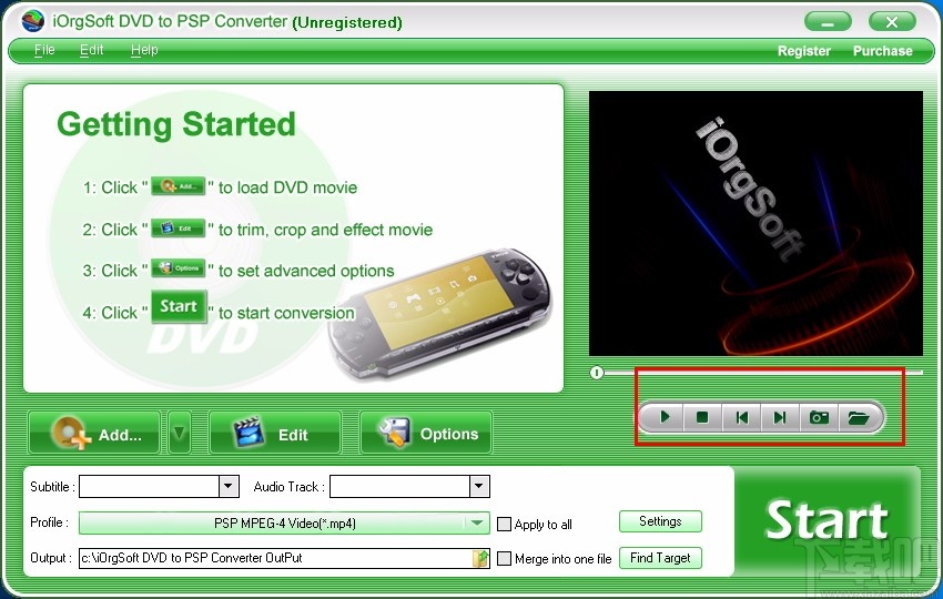 iOrgSoft DVD to PSP Converter(DVD转PSP转换器)