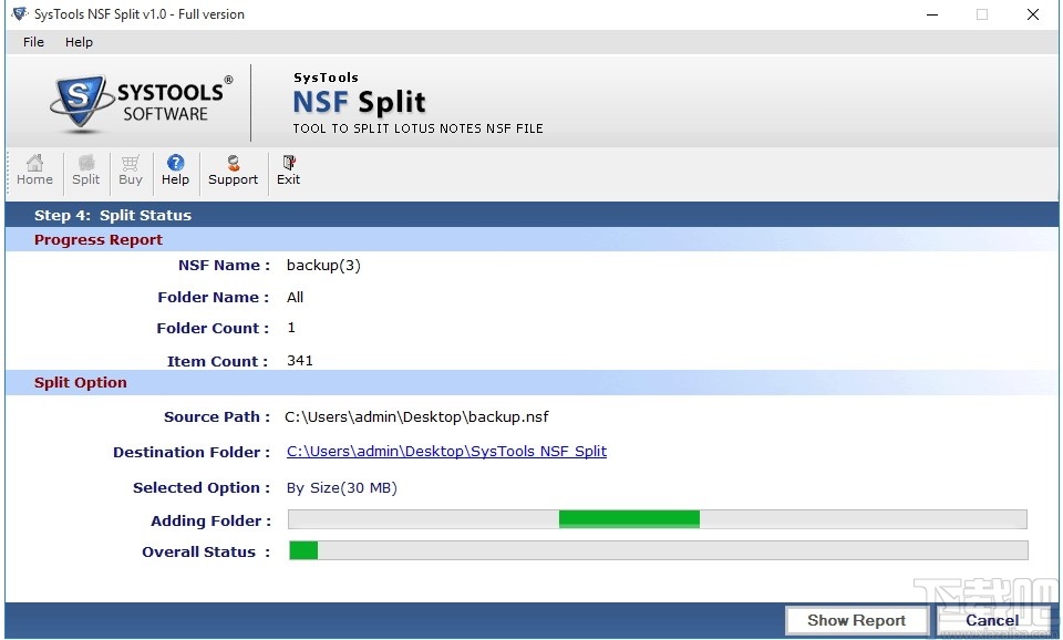 SysTools NSF Split(NSF文件分割软件)