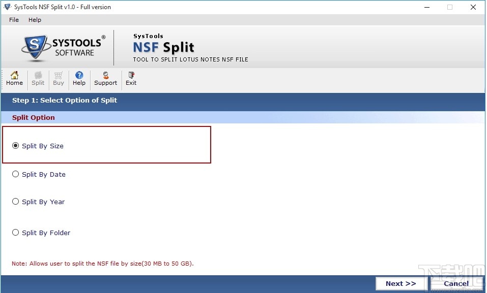 SysTools NSF Split(NSF文件分割软件)