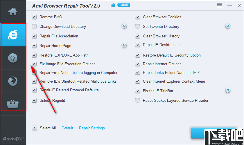 Anvi Browser Repair Tool(浏览器修复工具)