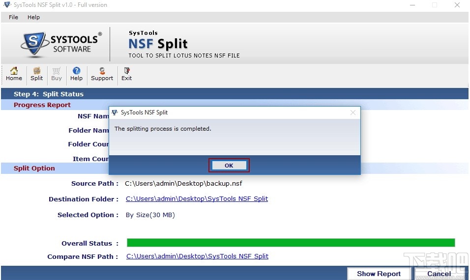 SysTools NSF Split(NSF文件分割软件)
