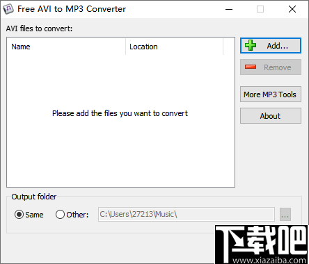 Free AVI to MP3 Converter(avi转mp3转换器)