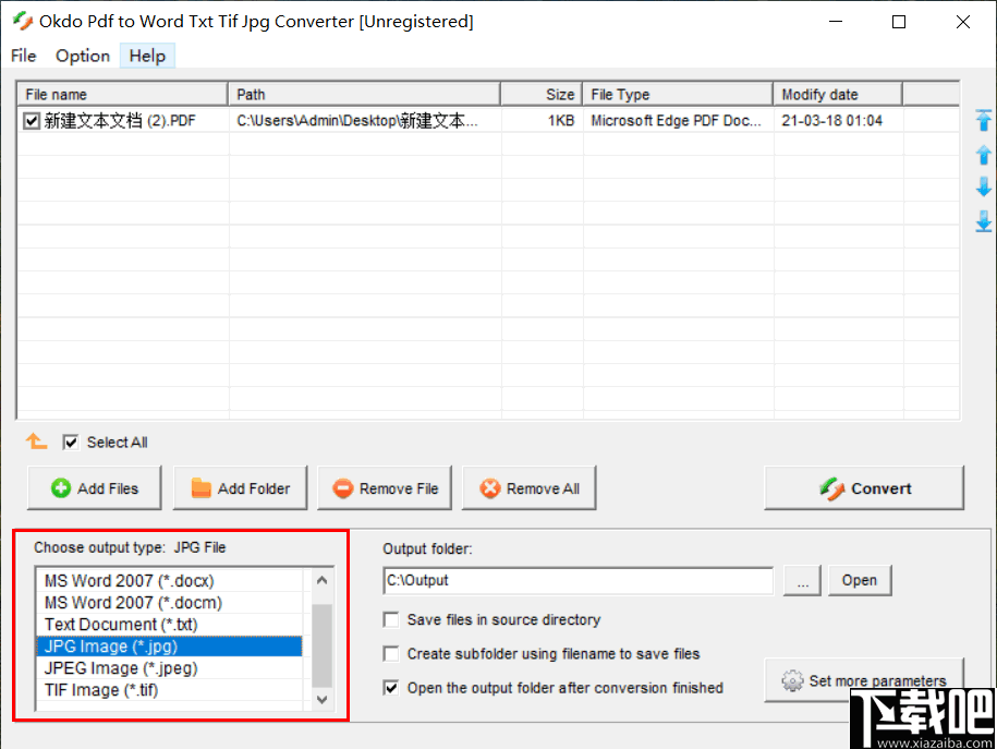 Okdo pdf to Word Txt Tif Jpg Converter(PDF转Word Txt Tif Jpg软件)