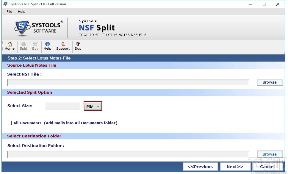SysTools NSF Split(NSF文件分割软件)