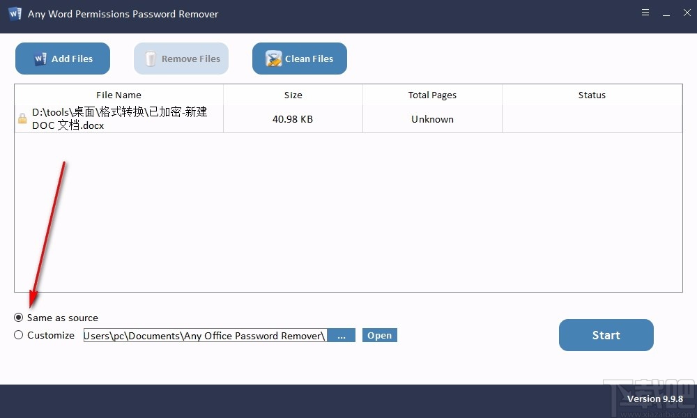 Any Word Permissions Password Remover(Word限制密码删除器)