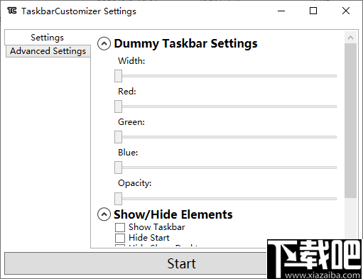 TaskbarCustomizer(任务栏透明度调整软件)