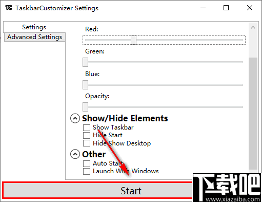 TaskbarCustomizer(任务栏透明度调整软件)