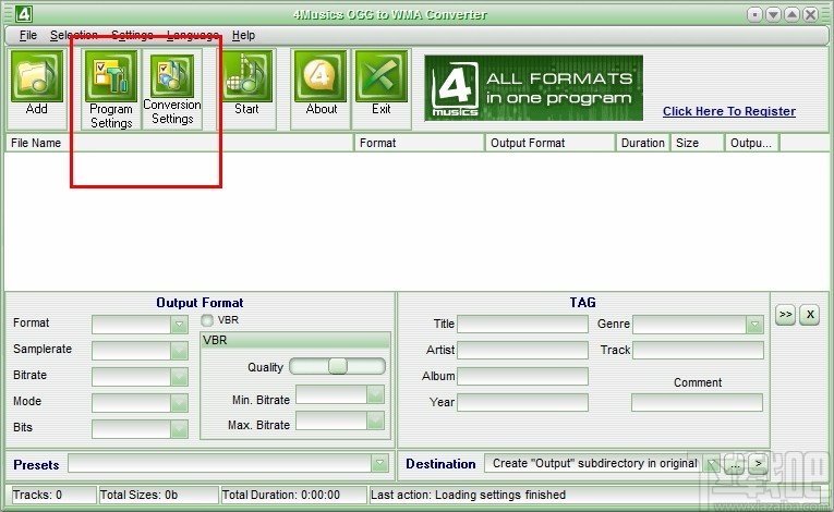 4Musics OGG to WMA Converter(ogg转wma转换器)