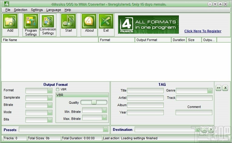 4Musics OGG to WMA Converter(ogg转wma转换器)