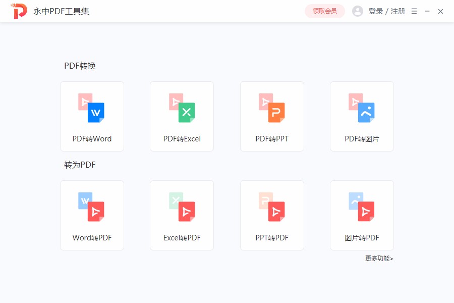 永中PDF工具集将PDF转为图片的方法