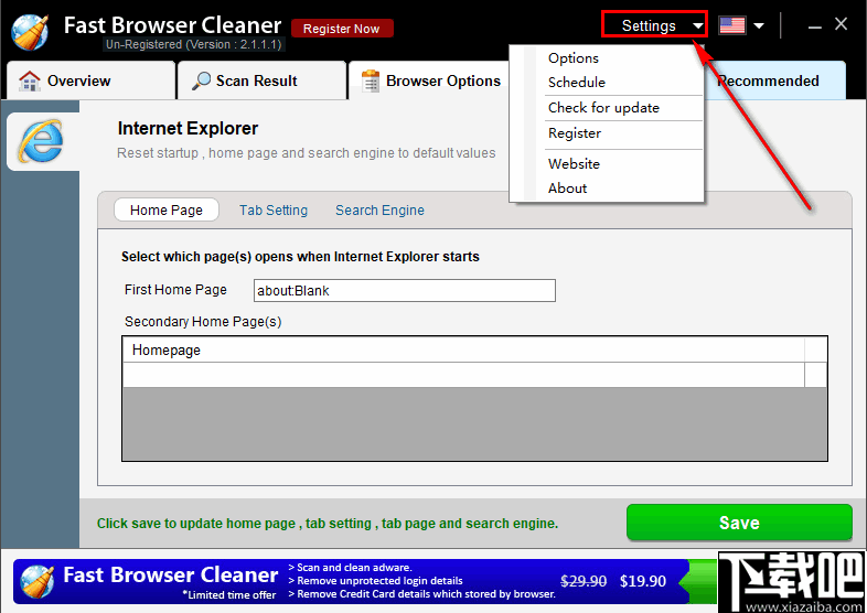 Fast Browser Cleaner(多功能快速浏览器清理工具)