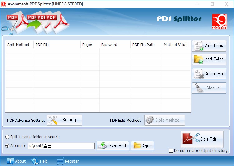 Axommsoft PDF Splitter分割PDF的方法