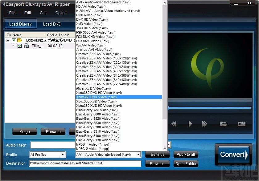 4Easysoft Blu-ray to AVI Ripper(蓝光转AVI转换器)