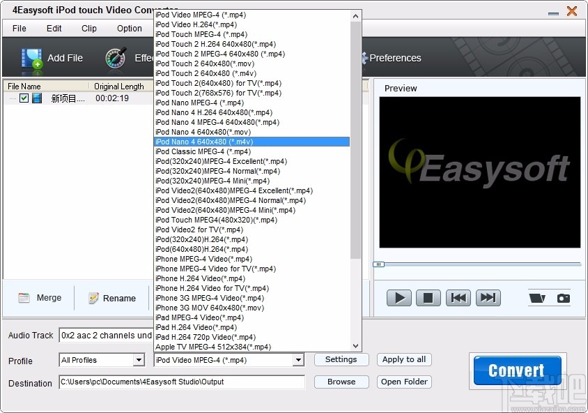 4Easysoft iPod touch Video Converter(iPod touch视频格式转换器)