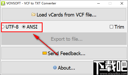 VovSoft VCF to TXT Converter(vcf转txt转换器)