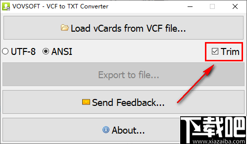 VovSoft VCF to TXT Converter(vcf转txt转换器)