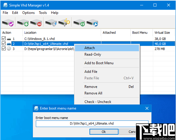 Simple VHD Manager(虚拟硬盘管理器)