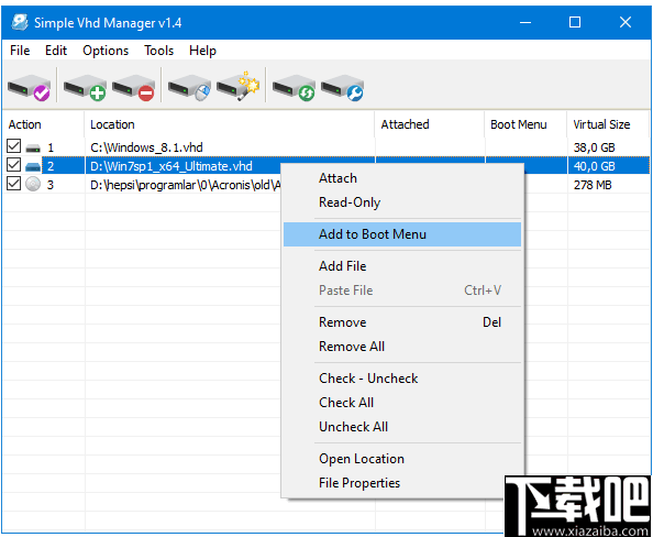 Simple VHD Manager(虚拟硬盘管理器)