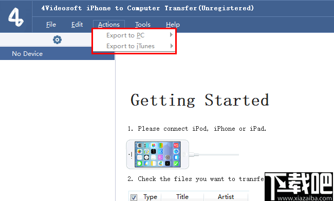 4Videosoft iPhone to Computer Transfer(iPhone文件传输工具)