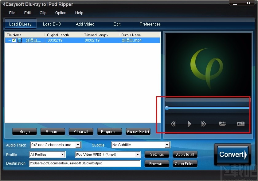 4Easysoft Blu-ray to iPod Ripper(蓝光转iPod转换器)