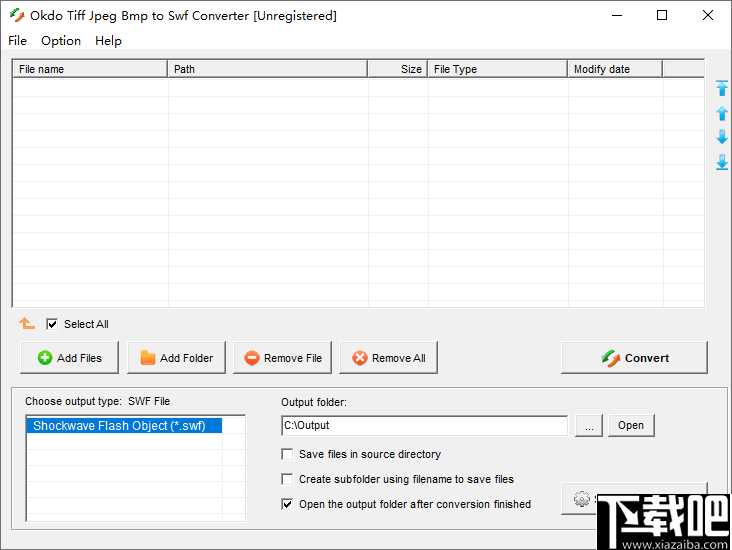 Okdo Tiff Jpeg Bmp to Swf Converter(图片转swf转换器)