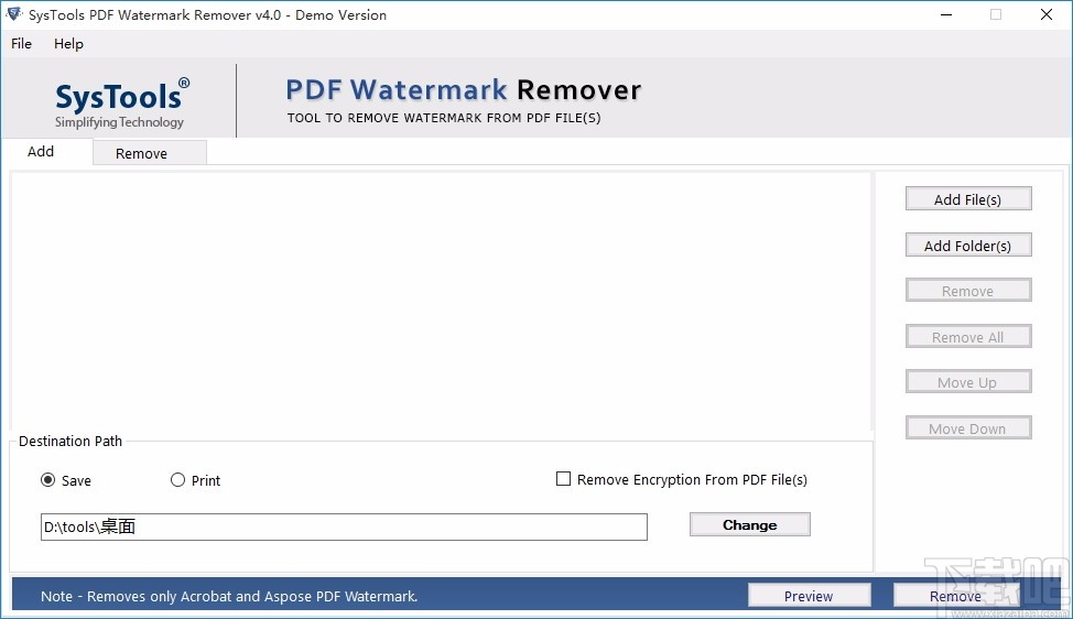 SysTools PDF Watermark Remover(PDF去水印工具)