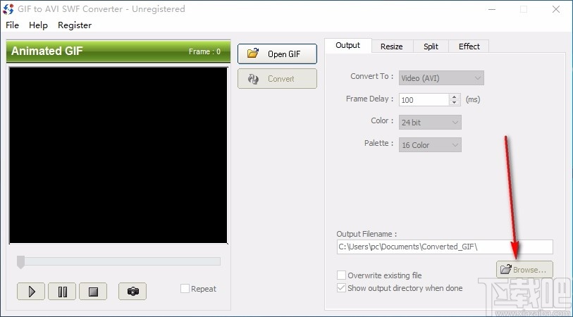 GIF to AVI SWF Converter(GIF转AVI/SWF格式转换器)