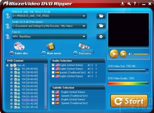 BlazeVideo DVD Ripper(DVD开膛手)