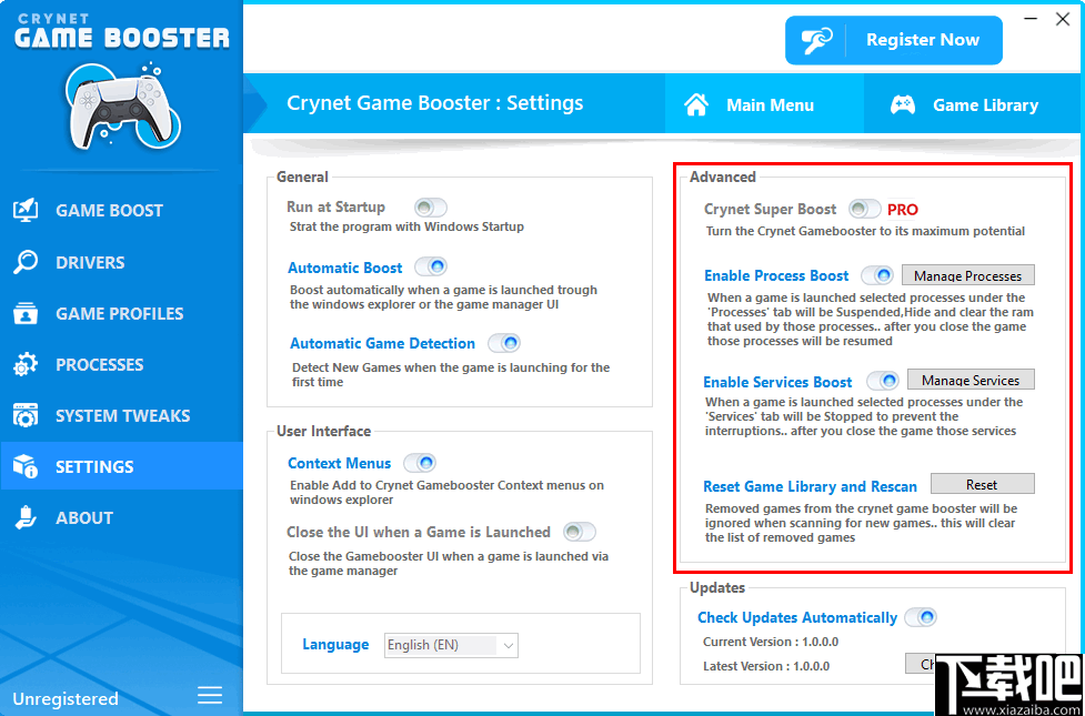 Crynet Game Booster(游戏增强器)