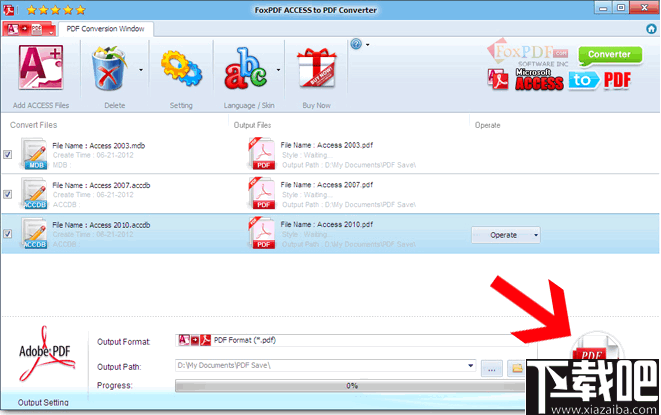FoxPDF Access to PDF Converter(Access转PDF格式转换器)