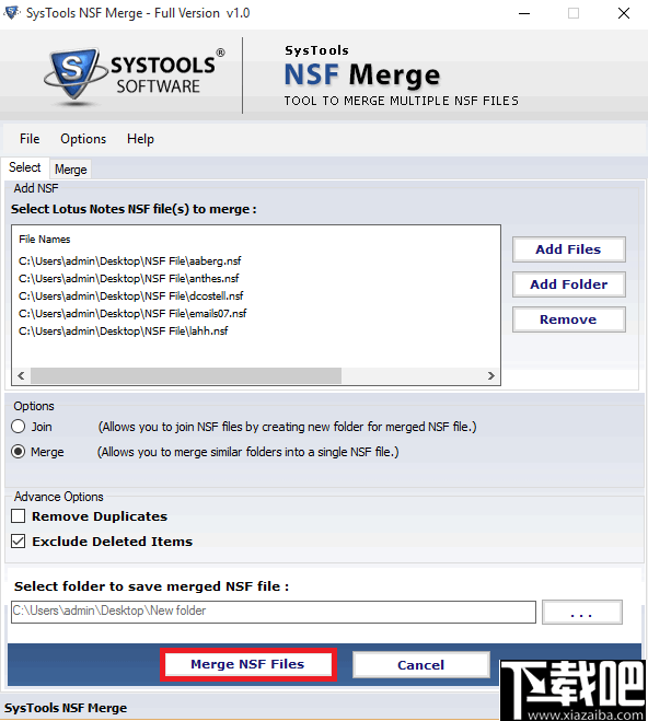 SysTools NSF Merge(NSF文件合并工具)