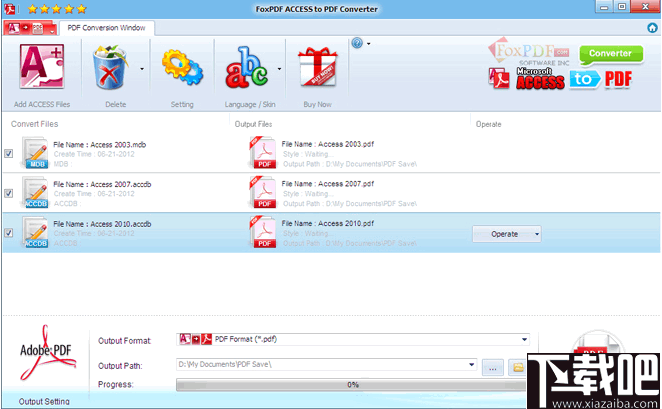 FoxPDF Access to PDF Converter(Access转PDF格式转换器)