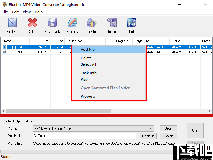 Bluefox MP4 Video Converter(mp4视频格式转换器)