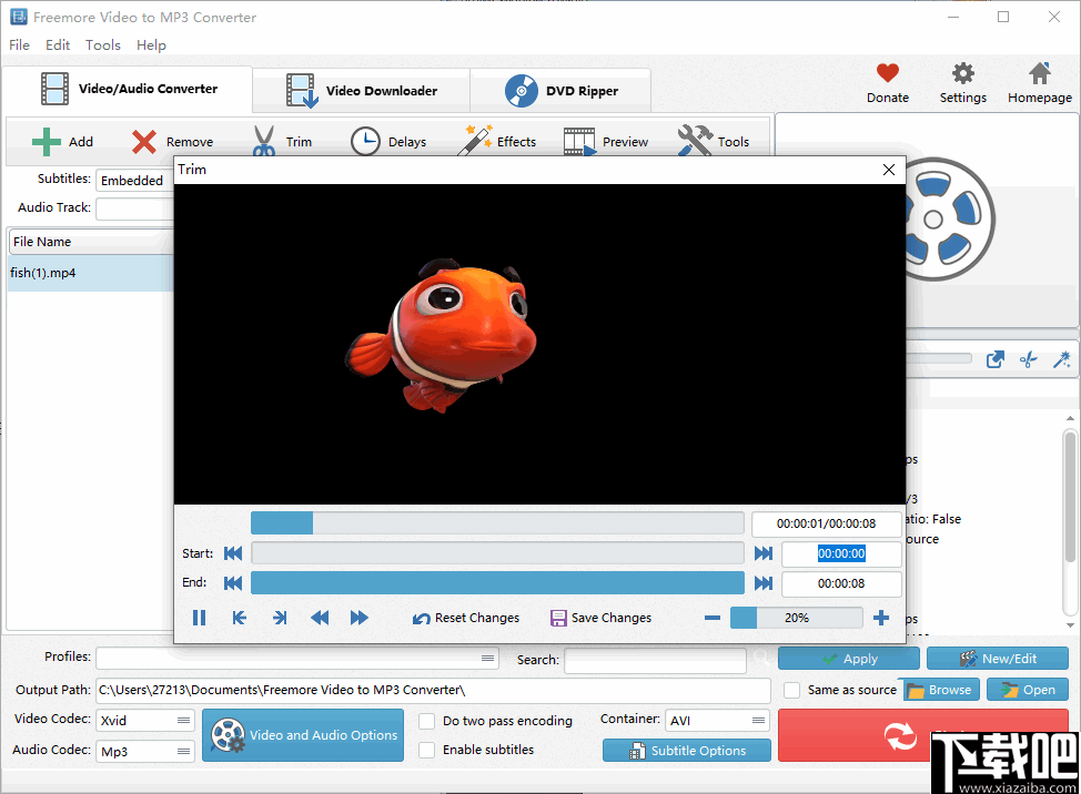 Freemore Video to MP3 Converter(视频转mp3格式转换器)