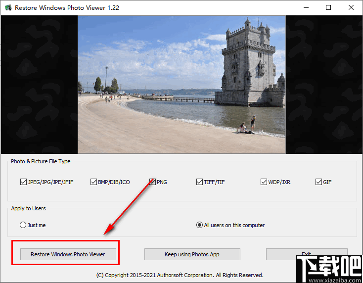 Restore Windows Photo Viewer(照片查看器还原工具)