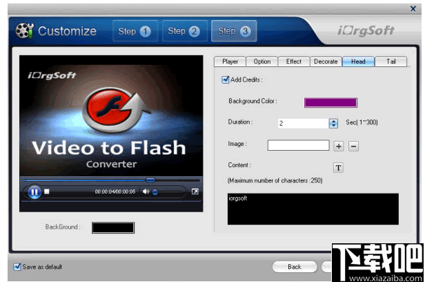 iOrgsoft Flash Web Video Creator(多功能视频格式转Flash工具)