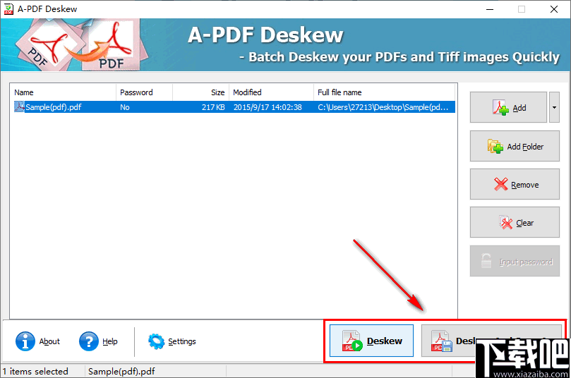 A-PDF Deskew(扫描图像倾斜校正软件)