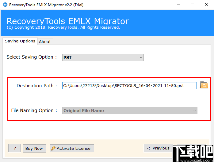 RecoveryTools EMLX Migrator(EMXL转换器)