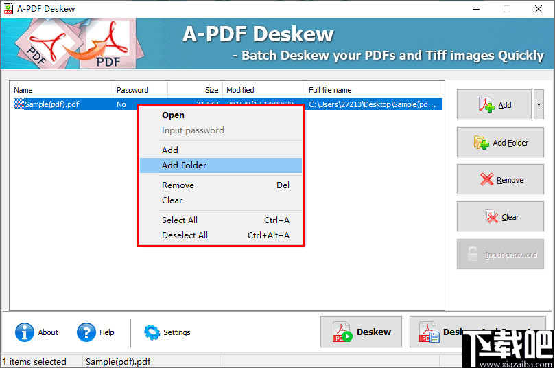 A-PDF Deskew(扫描图像倾斜校正软件)