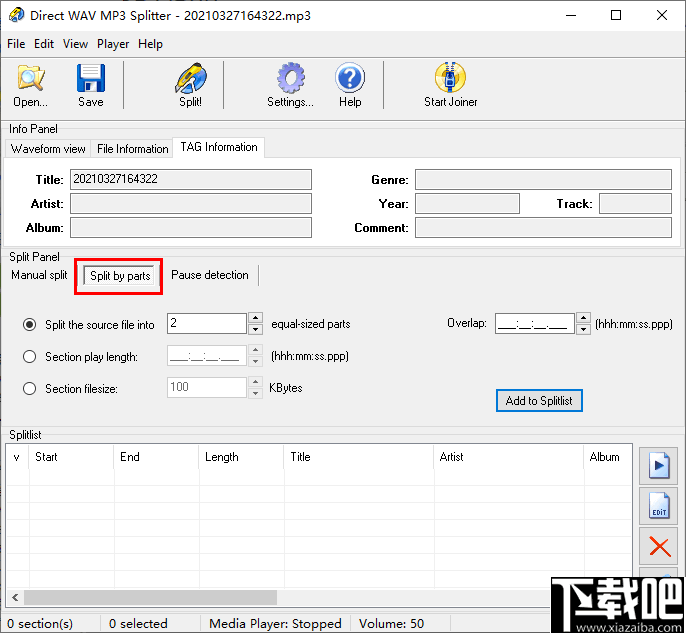 Direct WAV MP3 Splitter(WAV/MP3分割工具)