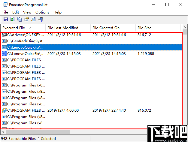 ExecutedProgramsList(软件和批处理文件信息查看列表)