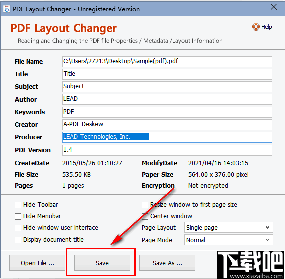 PDF Layout Changer(PDF元数据修改工具)