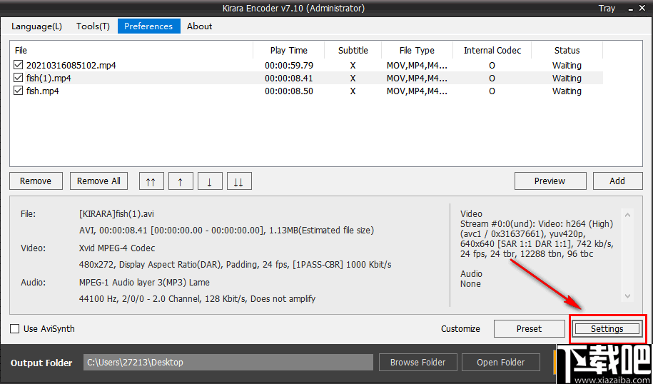 Kirara Encoder(媒体转换器)