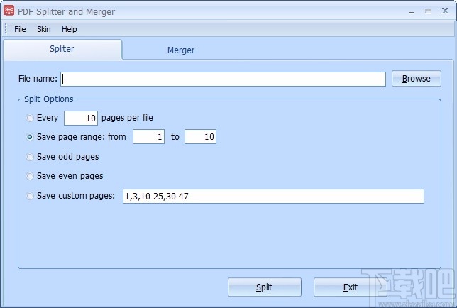 PDF Splitter and Merger(PDF分割合并软件)