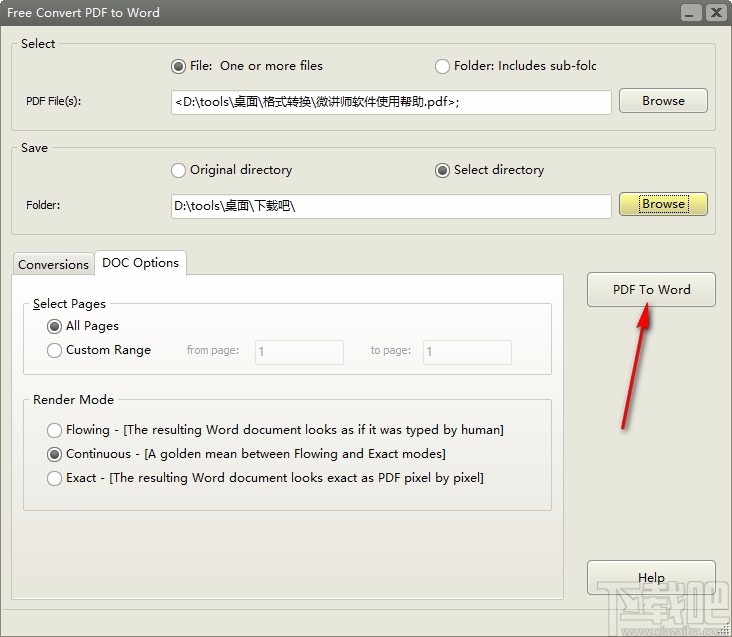 Free Convert PDF to Word(免费PDF转Word转换器)