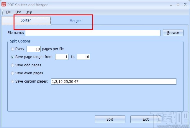 PDF Splitter and Merger(PDF分割合并软件)