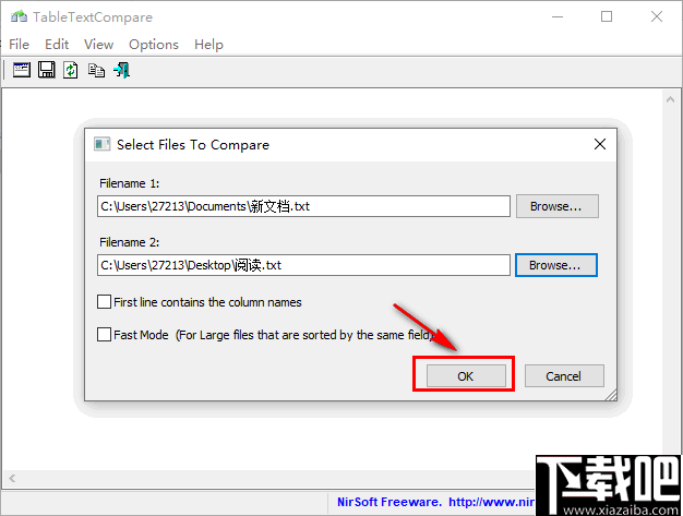 TableTextCompare(文件内容比较工具)