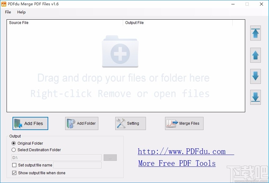 PDFdu Merge PDF Files(免费PDF合并软件)