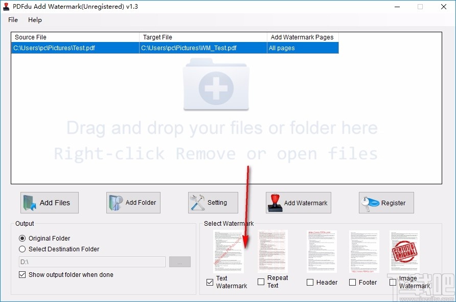 PDFdu Add Watermark(水印添加软件)